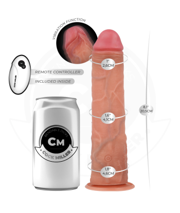 COCK MILLER - DILDO HIPERREALÍSTICO VIBRACIÓN CON CONTROL REMOTO 20,5 CM