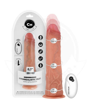 COCK MILLER - DILDO HIPERREALÍSTICO CON VENTOSA Y THRUSTING CON CONTROL REMOTO 20,5 CM
