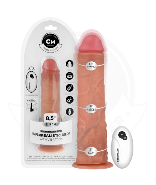 COCK MILLER - DILDO HIPERREALÍSTICO Y VIBRACIÓN CON CONTROL REMOTO 21,5 CM COCK MILLER - DILDO HIPERREALÍSTICO Y VIBRACIÓN CON CONTROL REMOTO 21,5 CM