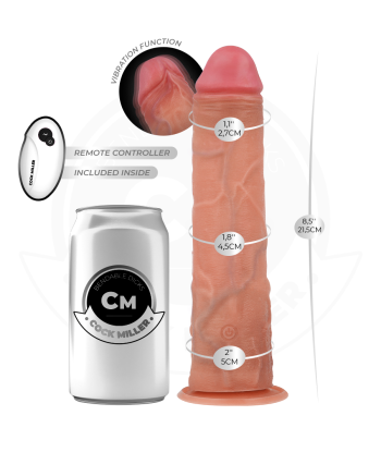 COCK MILLER - DILDO HIPERREALÍSTICO Y VIBRACIÓN CON CONTROL REMOTO 21,5 CM