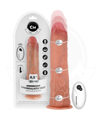 COCK MILLER - DILDO HIPERREALÍSTICO CON VENTOSA Y THRUSTING CON CONTROL REMOTO 21,5 CM