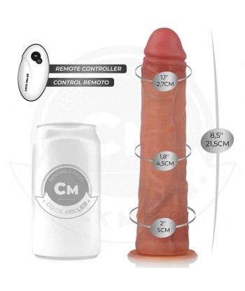 COCK MILLER - DILDO HIPERREALÍSTICO CON VENTOSA Y THRUSTING CON CONTROL REMOTO 21,5 CM