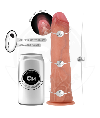 COCK MILLER - DILDO HIPERREALÍSTICO CON VENTOSA Y THRUSTING CON CONTROL REMOTO 21,5 CM