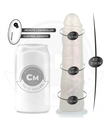 COCK MILLER - DILDO SILICONA 19,5 CM , LUCES Y VIBRACIÓN CON CONTROL REMOTO
