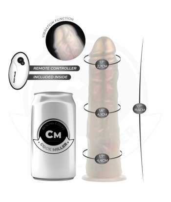 COCK MILLER - DILDO SILICONA 19,5 CM , LUCES Y VIBRACIÓN CON CONTROL REMOTO