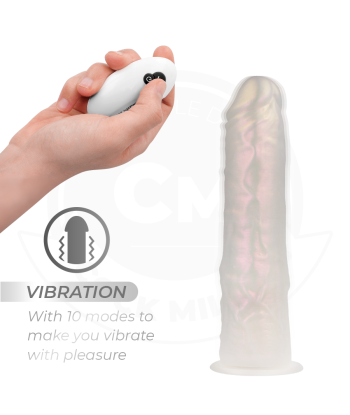 COCK MILLER - DILDO SILICONA 19,5 CM , LUCES Y VIBRACIÓN CON CONTROL REMOTO