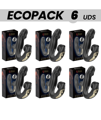 ECOPACKS 6 UDS - IBIZA ROSE VIBRADOR EFECTO OSCILANTE Y ESTIMULADOR CLÍTORIS