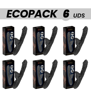ECOPACKS 6 UDS - IBIZA VIBRADOR Y ESTIMULADOR DE CLÍTORIS CON EFECTO MORDEDOR Y ROTACIÓN
