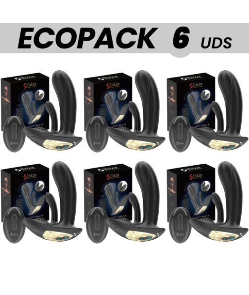 ECOPACKS 6 UDS - IBIZA VIBRADOR WEARABLE CON ESTIMULACIÓN PUNTO-G Y CLÍTORIS CON CONTROL REMOTO