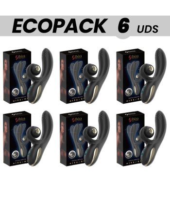 ECOPACKS 6 UDS - IBIZA VIBRADOR TWISTER CON ESTIMULADOR CURVE Y VIBRO-ROTACIÓN