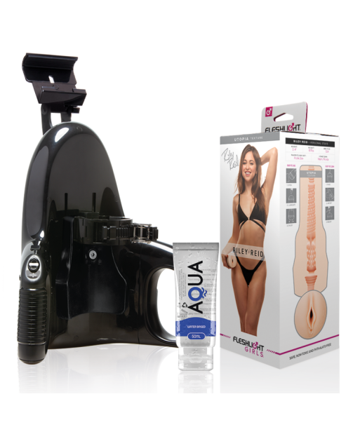 FLESHLIGHT - VAGINA RILEY REID UTOPIA UNIVERSAL LAUNCH LUBRICANTE AQUA QUALITY 50 ML