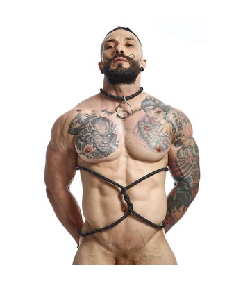 MOB - DNGEON CUERDA NEGRA CON ANILLO PARA EL PENE