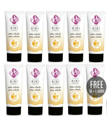 KIKÍ TRAVEL - LUBRICANTE SABOR A PIÑA COLADA 50 ML 10 1 GRATIS