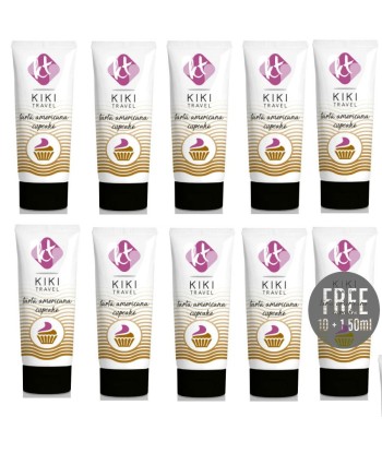KIKÍ TRAVEL - GEL DESLIZANTE SABOR A TARTA AMERICANA CUPCAKE 50 ML 10 1 GRATIS