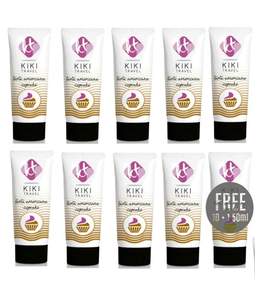 KIKÍ TRAVEL - GEL DESLIZANTE SABOR A TARTA AMERICANA CUPCAKE 50 ML 10 1 GRATIS