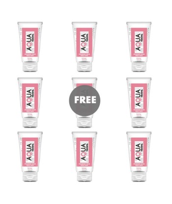 AQUA TRAVEL - LUBRICANTE BASE AGUA SABOR FRESA Y NATA - 50 ML 81 GRATIS