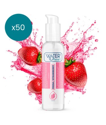 WATERFEEL - LUBRICANTE BASE AGUA FRESA 175 ML PACK 50 UDS