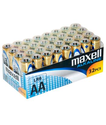 MAXELL - PILA ALCALINA AA LR6 PACK32 PILAS
