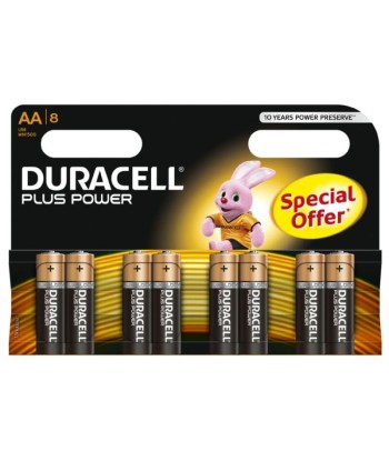 DURACELL - PLUS POWER PILA ALCALINA AA LR6 BLISTER8
