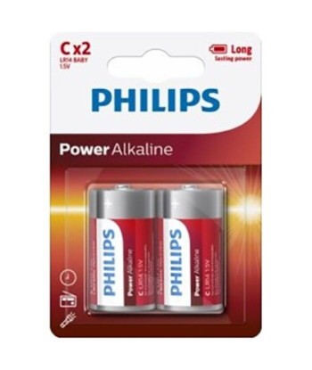 PHILIPS - POWER ALKALINE PILA C LR14 BLISTER2