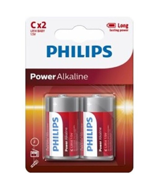 PHILIPS - POWER ALKALINE PILA C LR14 BLISTER2 PHILIPS - POWER ALKALINE PILA C LR14 BLISTER2