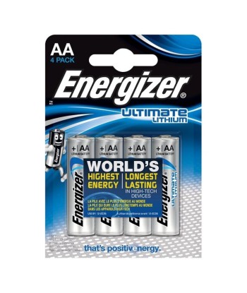 ENERGIZER - ULTIMATE LITHIUM PILA LITIO AA L91 LR6 1,5V BLISTER4