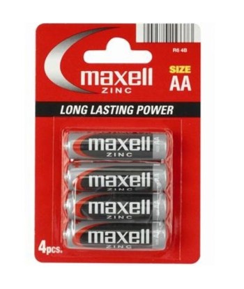 MAXELL - PILA SALINA MANGANESO AA R6 BLISTER4