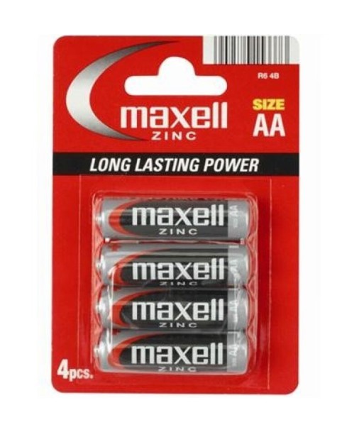 MAXELL - PILA SALINA MANGANESO AA R6 BLISTER4 MAXELL - PILA SALINA MANGANESO AA R6 BLISTER4
