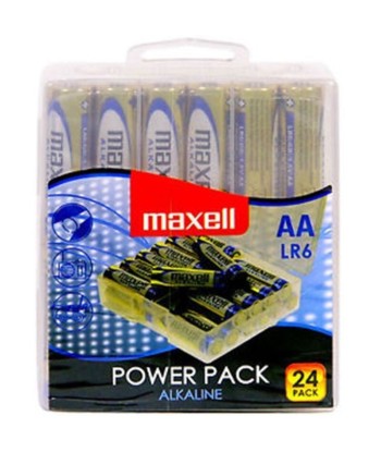 MAXELL - PILA ALCALINA AA LR6 PACK24 PILAS