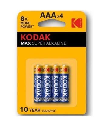 KODAK - MAX SUPER PILA ALCALINA AAA LR03 BLISTER4