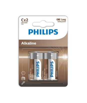 PHILIPS - ALKALINE PILA C LR14 BLISTER2