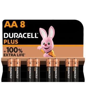 DURACELL - PLUS POWER 100 PILA ALCALINA AA LR6 BLISTER8