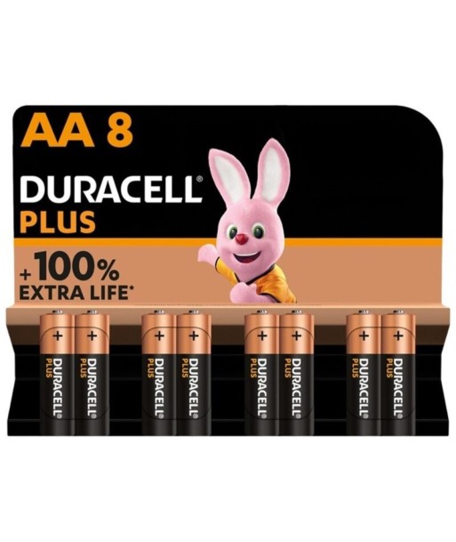 DURACELL - PLUS POWER 100 PILA ALCALINA AA LR6 BLISTER8 DURACELL - PLUS POWER 100 PILA ALCALINA AA LR6 BLISTER8