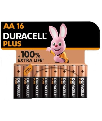 DURACELL - PLUS POWER 100 PILA ALCALINA AA LR6 BLISTER16