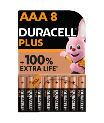 DURACELL - PLUS POWER 100 PILA ALCALINA AAA LR03 BLISTER8