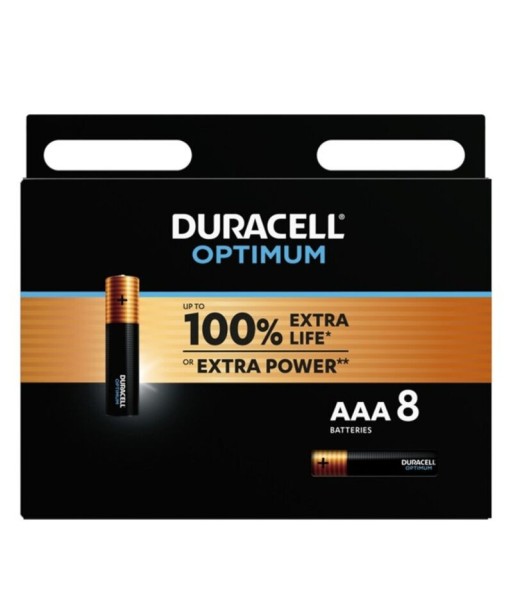 DURACELL - OPTIMUM PILA ALCALINA AAA LR03 BLISTER8