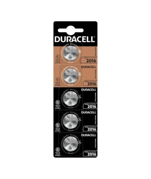 DURACELL - PILA BOTON LITIO CR2016 3V BLISTER5