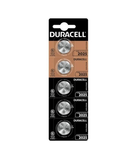 DURACELL - PILA BOTON LITIO CR2025 3V BLISTER5