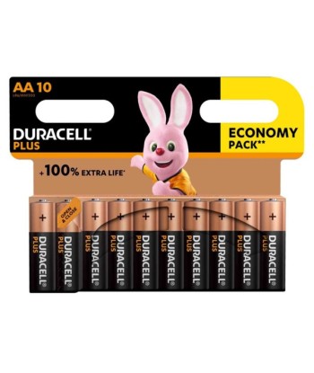 DURACELL - PLUS POWER 100 PILA ALCALINA AA LR6 BLISTER10