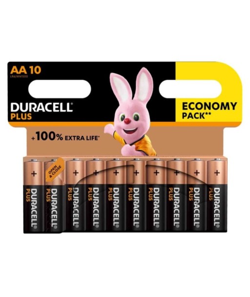 DURACELL - PLUS POWER 100 PILA ALCALINA AA LR6 BLISTER10