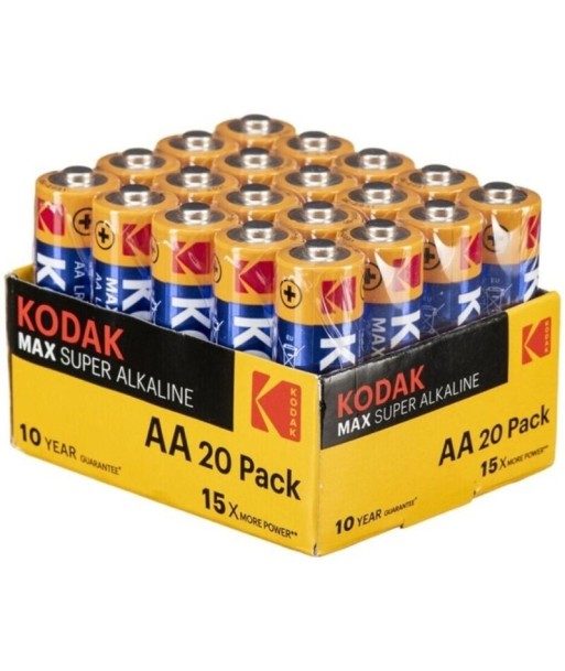 KODAK - MAX PILA ALCALINA AA LR6 PACK20 PILAS