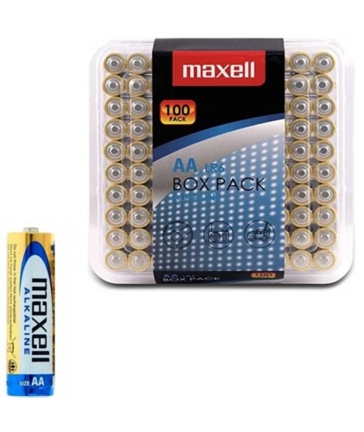 MAXELL - PILA ALCALINA AA LR6 PACK100 PILAS