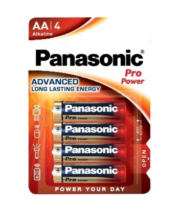 PANASONIC - PRO POWER PILA ALCALINA AA LR6 BLISTER4
