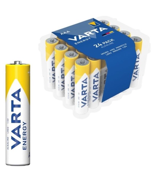 VARTA - ENERGY PILA ALCALINA AAA LR03 PACK24 PILAS