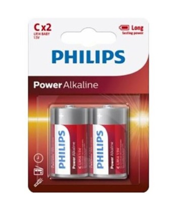 PHILIPS - POWER ALKALINE PILA C LR14 BLISTER2
