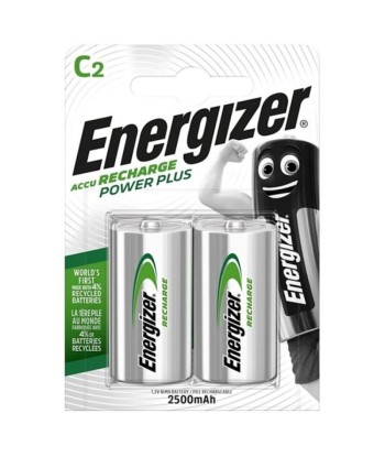 ENERGIZER - POWER PLUS PILA RECARGABLE HR14 C 2500mAh BLISTER2