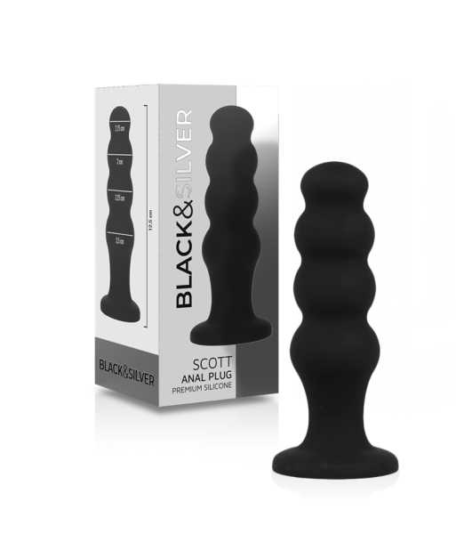 BLACKandSILVER - SCOTT PLUG ANAL SILICONA PREMIUM NEGRO