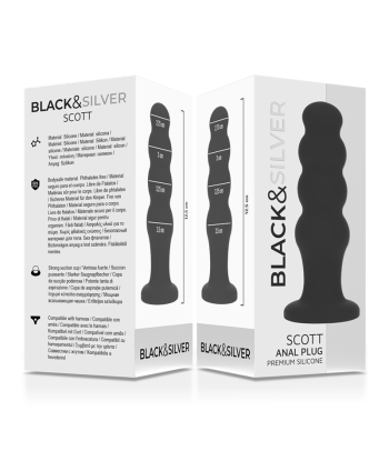 BLACKandSILVER - SCOTT PLUG ANAL SILICONA PREMIUM NEGRO