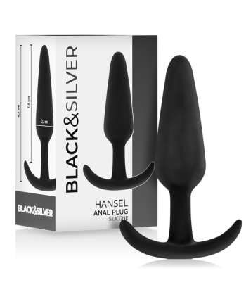 BLACKandSILVER - HANSEL PLUG ANAL SILICONA CON ASA PEQUEÑO