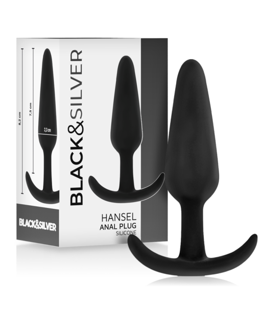 BLACKandSILVER - HANSEL PLUG ANAL SILICONA CON ASA PEQUEÑO BLACKandSILVER - HANSEL PLUG ANAL SILICONA CON ASA PEQUEÑO